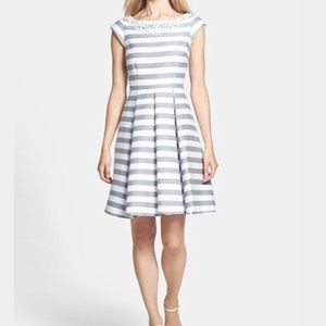 Kate Spade Mariella Beaded Gray & White dress 6